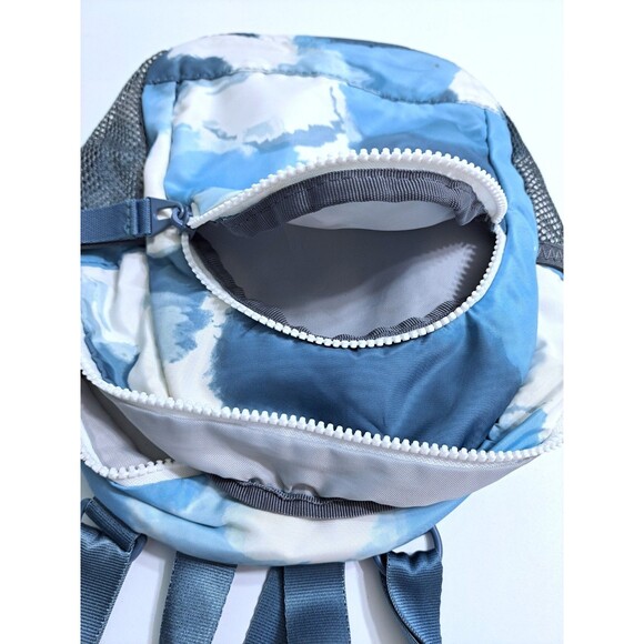 Adidas Mini Cloud Blue White Tiedye Backpack Linear Bag School Travel Carry On - Picture 6 of 8